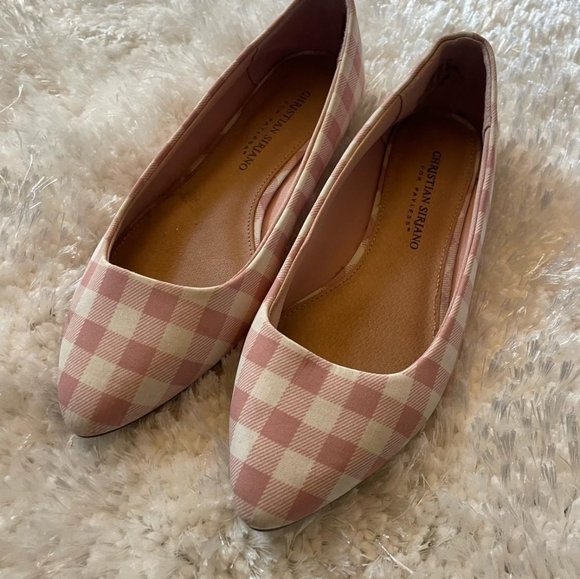 Christian Siriano Shoes - Christian Siriano Pink Checkered Women's Flats
